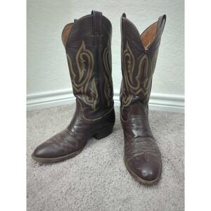 Vintage Nocona Boots Cowboy Western Boots Mens Size 9D Leather Made‎ in USA 90s